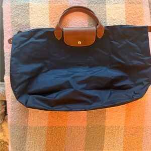 Longchamp Large Le Pilage Original Travel Tote in Navy